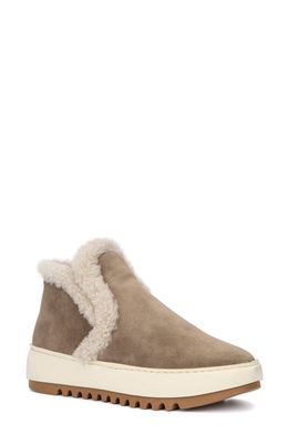 Aquatalia Amica Genuine Shearling Lined Sneaker in Light Taupe