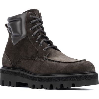 Aquatalia Fortino Water Repellent Boot in Smoke/Dark Brown 