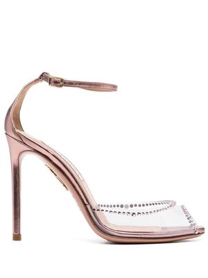 Aquazzura 110mm crystal embellished sandals - Pink