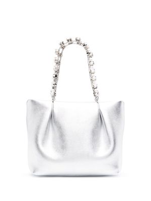 Aquazzura Galactic mini leather tote bag - Silver