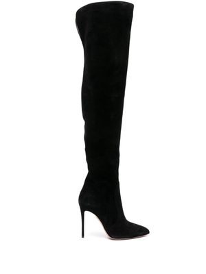 Aquazzura Liaison 105mm thigh-high boots - Black
