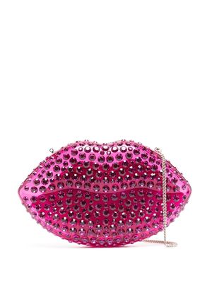 Aquazzura lip shape clutch bag - Pink