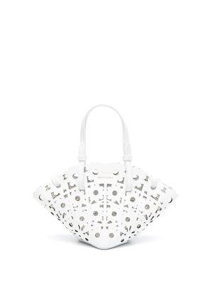 Aquazzura mini Daisy leather tote bag - White