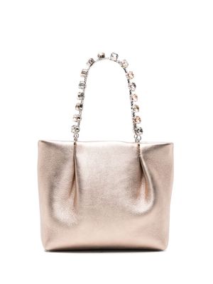 Aquazzura mini Galactic leather tote bag - Gold