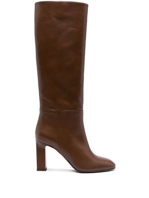 Aquazzura Sellier 85mm leather boots - Brown