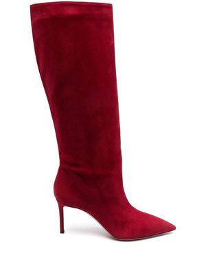 Aquazzura suede knee-length boots - Red