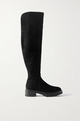 Aquazzura - Whitney Suede Over-the-knee Boots - Black