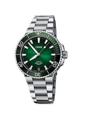 Aquis Date Cal 400 Green Dial Watch