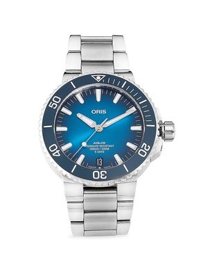 Aquis Stainless Steel Diver's Watch - Blue - Blue