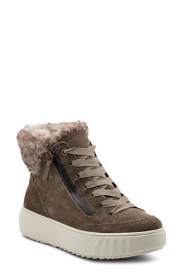 ara Mikayla Faux Fur Lined Lace-Up Boot in Taiga