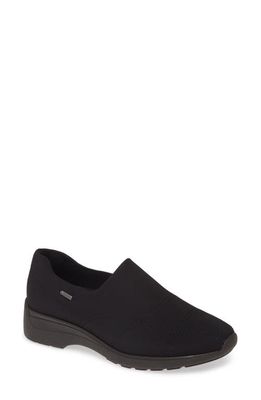 ara Prue Gore-Tex® Waterproof Slip-On Sneaker in Black Fabric