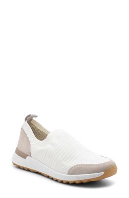 ara Venicia Waterproof Slip-On Sneaker in Cream Hydro Wovenstretch