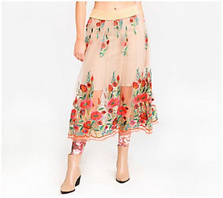 Aratta Vintage-Inspired Tulips Skirt