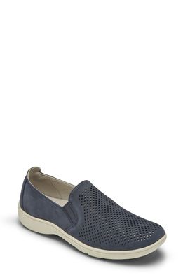 Aravon Lia Slip-On Sneaker in Blue Leather