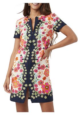 Arboretum Floral Zip-Front Minidress