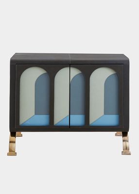 Arcade Leather Clad Cabinet