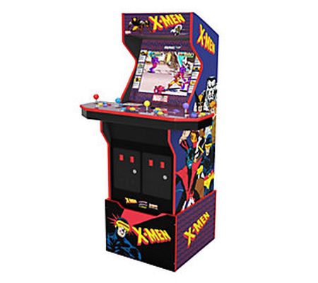 Arcade1Up X-Men Arcade with Riser, Stool & Ligh t-Up Marquee
