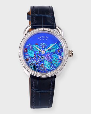 Arceau H Flower Watch, 34 mm