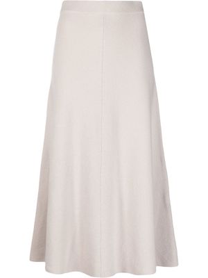 arch 4 mid-length fine-knit skirt - Neutrals