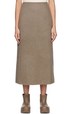 Arch The Brown A-Line Maxi Skirt
