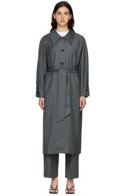 Arch The SSENSE Exclusive Gray Buttoned Trench Coat
