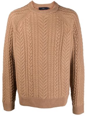 arch4 cable-knit cashmere jumper - Brown