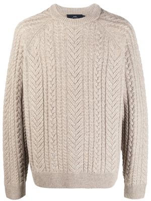 arch4 cable-knit cashmere jumper - Grey