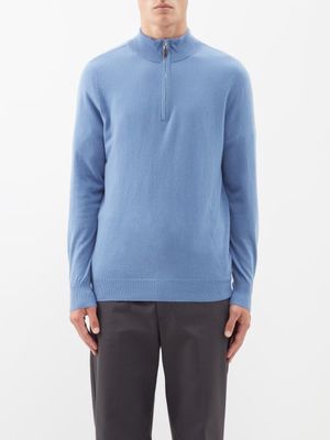 Arch4 - Mr Fenchurch Cashmere Half-zip Sweater - Mens - Blue