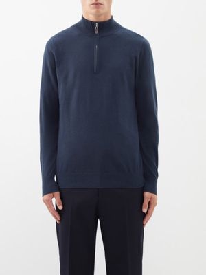 Arch4 - Mr Fenchurch Cashmere Half-zip Sweater - Mens - Navy