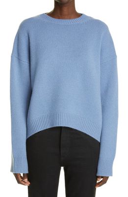 arch4 The Ivy Chunky Crop Cashmere Sweater in Ocean Blue