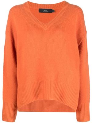 arch4 V-neck cashmere jumper - Orange
