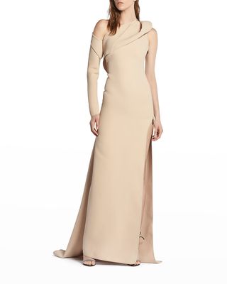 Archer Draped One-Shoulder Gown