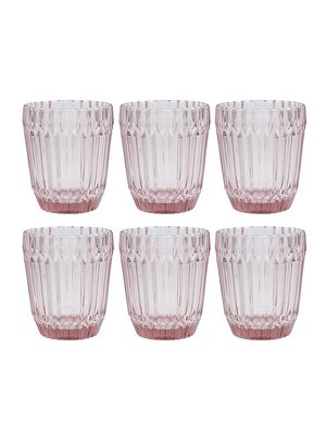 Archie 6-Piece Double-Old-Fashioned Glass Set - Pink