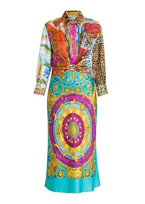 Archive Scarves Mandala Silk Shirtdress