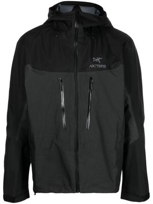 Arc'teryx Alpha logo-embroidered hooded jacket - Black