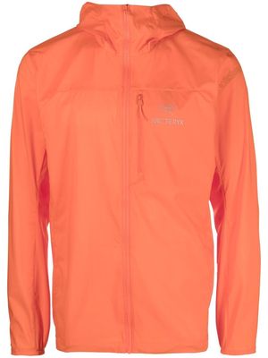 Arc'teryx chest logo-print hooded jacket - Orange