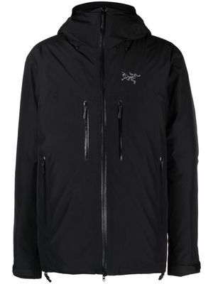 Arc'teryx logo-embroidered hooded jacket - Black