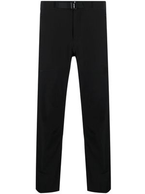 Arc'teryx logo-embroidered straight-leg trousers - Black