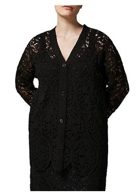 Ardea Embroidered Lace Cardigan