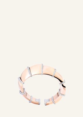 Ardis Rose and White Gold Bracelet with Diamonds