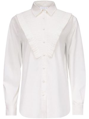 AREA bib-collar cotton-blend shirt - White
