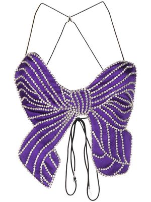 AREA crystal bow top - Purple