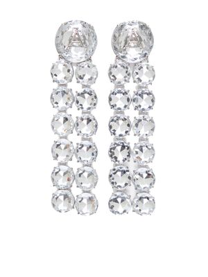 AREA crystal chandelier earrings - Silver