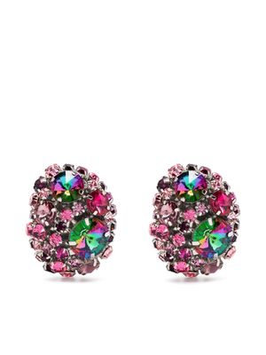 AREA Crystal Cluster crystal-embellished earrings - Pink