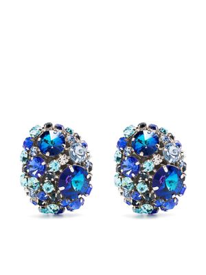 AREA Crystal Cluster earrings - Blue