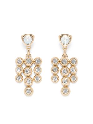 AREA crystal-embellished drop earrings - Gold