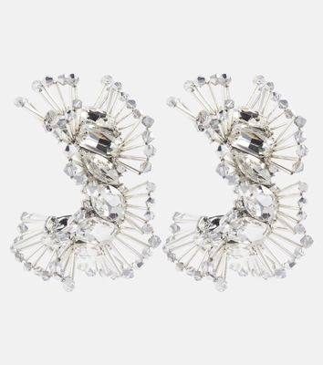 Area Crystal-embellished hoop earrings