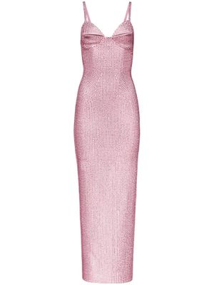 AREA crystal-embellished maxi dress - Pink