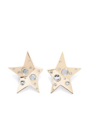 AREA crystal-embellished star earrings - Gold