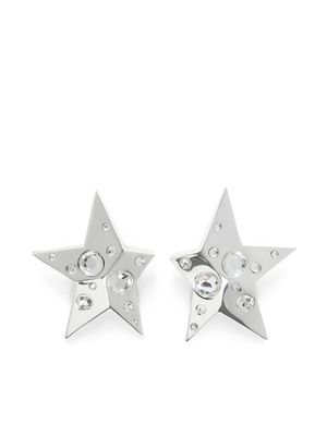 AREA crystal-embellished star earrings - Silver